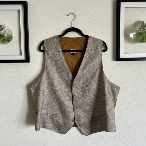 Vintage AFTER SIX Button Down Tuxedo Vest – XL | Sony Studios Wardrobe - Picture 1 of 8
